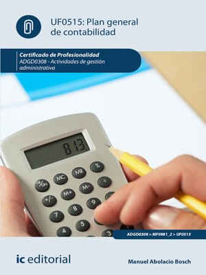 cover image of Plan General de Contabilidad. ADGD0308